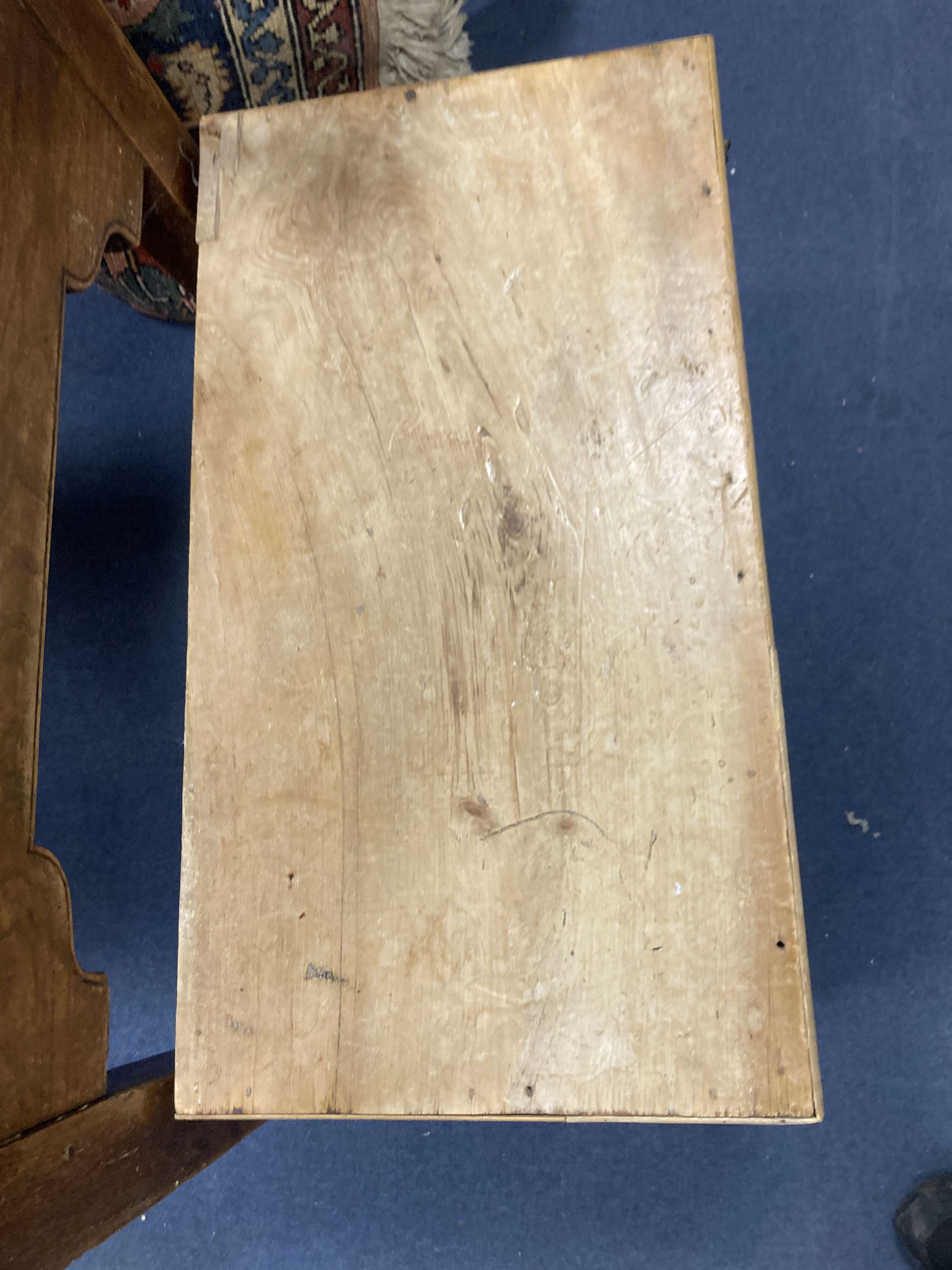A 19th century pine trunk, 78 x 42cm height 38cm